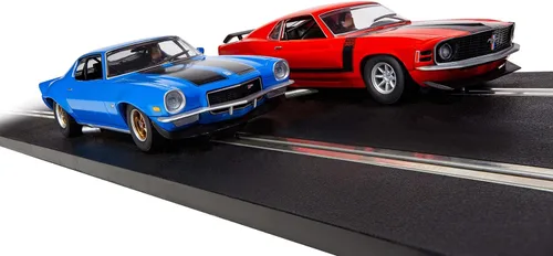 Vista 4 de Scalextric C1429T Scalextric American Street Dual (Chevrolet Camaro de los años 1970 vs Ford Mustang de los años 1970) - Juegos de pista de carreras