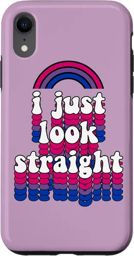 Vista 25 de I Just Look Straight Bisexual Rainbow Bisexual Pride Flag Case for iPhone 17