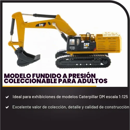 Vista 3 de Diecast Masters 1:125 Escala Modelo Cat 390F L Excavadora hidráulica, 85539