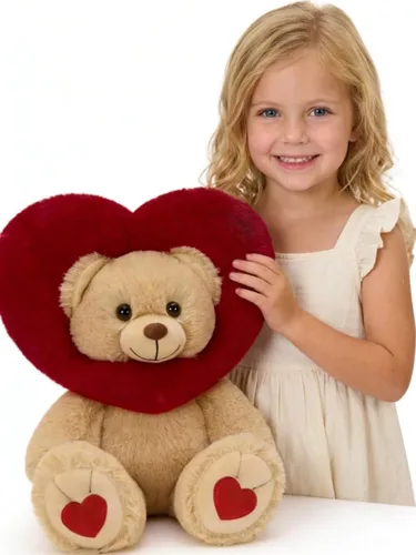 Vista 28 de MaoGoLan Oso de peluche gigante de 52" Oso de peluche - Te amo Corazón rojo Oso de peluche grande para regalo de San Valentín, aniversario, larga