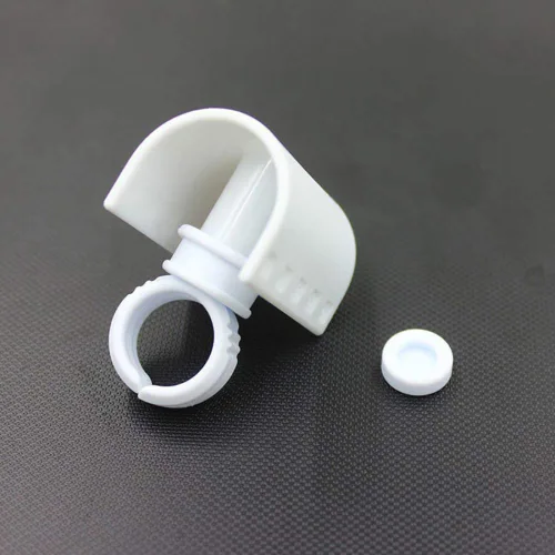 Vista 6 de Pestañas postizas en forma de U Anillo Tira de pestañas postizas Extensión de Pallet Pegamento Holder Set Herramienta de dedo con escala