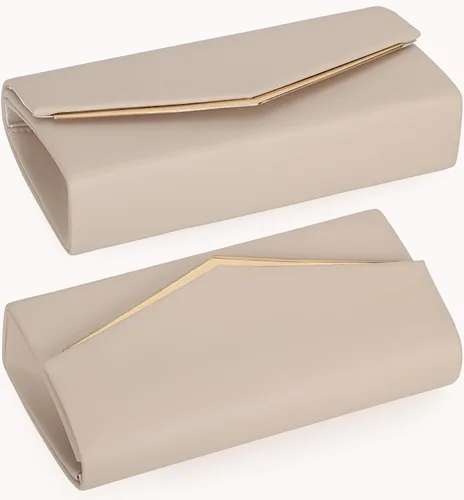 Vista 4 de Bolso de noche para mujer, de cuero vegano, bolso de mano clásico elegante