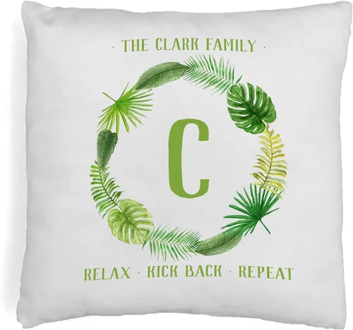 Vista 13 de sockprints Personalized Pillow Case Cover 18x18 - Throw Pillow Covers - Custom Monogram Accent Pillow - Pillow Covers with Names - Love Makes Our