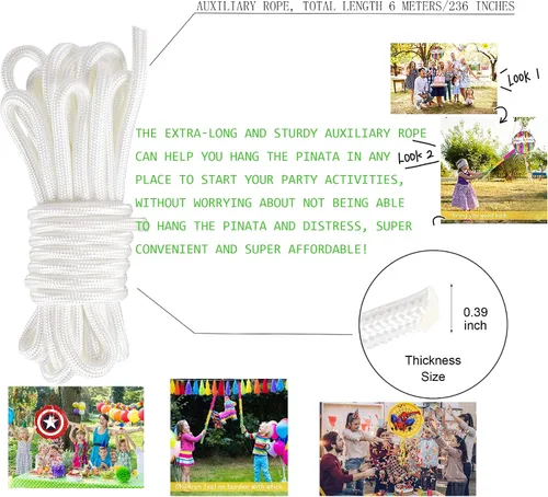 Vista 3 de Palitos de piñata de 32 pulgadas, que no se rompen, la calidad es muy difícil. Los niños pueden disfrutar jugando en la fiesta de piñata sin