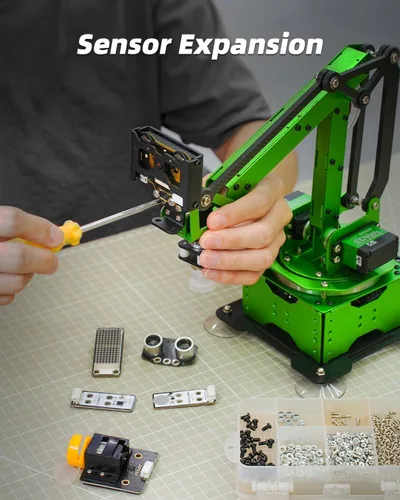 Vista 8 de LewanSoul Kit de Brazo Robótico, MaxArm para Programación Arduino Python ESP32 Brazo Robótico Inteligente de Código Abierto con Servo de Bus