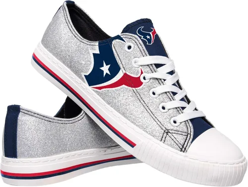 Vista 39 de FOCO Womens NFL Team Logo Ladies Fashion Glitter Low Top Canvas Sneakers Shoes