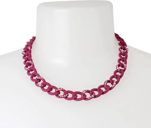 Vista 2 de Steve Madden Collar de eslabones pavé, Metal Vidrio, No es una piedra preciosa