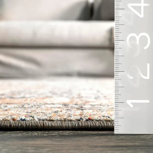 Vista 5 de nuLOOM Alfombra de interior con borlas de alto rendimiento, tejida a máquina, fácil de limpiar, duradera, sin deshilachado, 9 x 12 pies, Charvi
