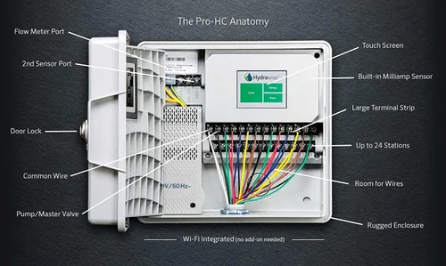 Vista 2 de Hunter PRO-HC PHC-600 Controlador Wi-Fi de grado profesional residencial para exteriores con software basado en web Hydrawise - 6 estaciones