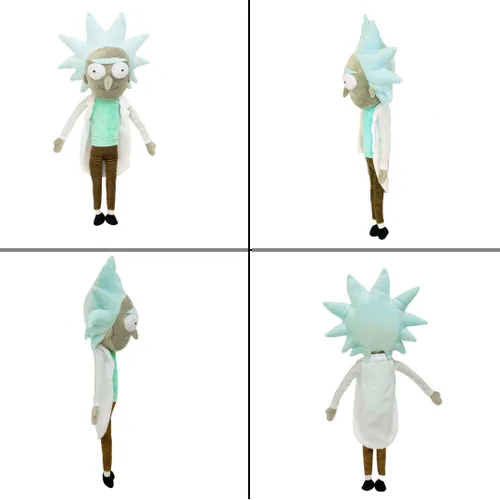 Vista 4 de Franco Collectibles Kidult Adult Swim Rick & Morty - Peluche súper suave, (producto 100% oficial), Rick The Scientist