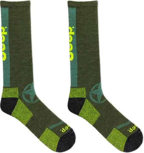 Vista 2 de Jeep Women's Wool Blend Logo Crew Socks-1 Pair Pack-Moisture Wicking and Breathable Mesh Zones