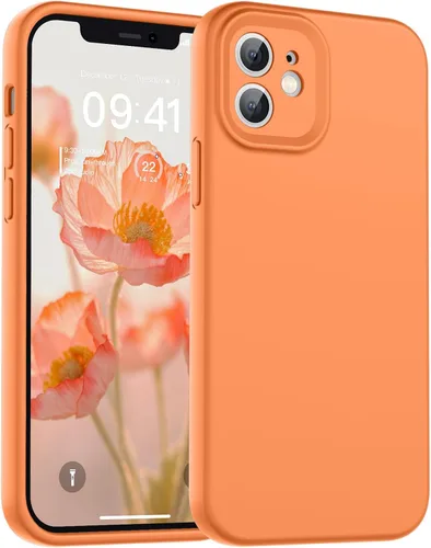 Vista 151 de SUPFINE - Funda diseñada para iPhone 12, silicona líquida premium con [forro de microfibra suave antiarañazos][protección de cámara mejorada], funda