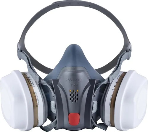 Vista 10 de Parcil Distribution Full Face Respirator Mask with Filters – Durable Full Face Respirator Mask, Bayonet Filter Compatible
