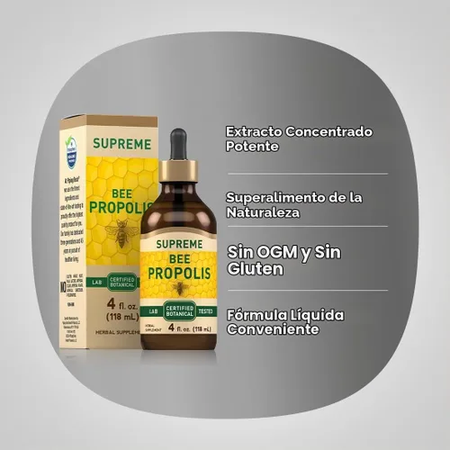 Vista 4 de Piping Rock Tintura de extracto de propóleo de abeja 4 Fl Oz