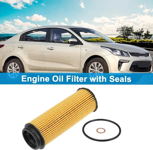 Vista 2 de X AUTOHAUX 6 piezas de repuesto de filtro de aceite de motor 11-42-7-826-799 Filtro de combustible de aceite para BMW 740i Base 3.0L L6 - Gasolina