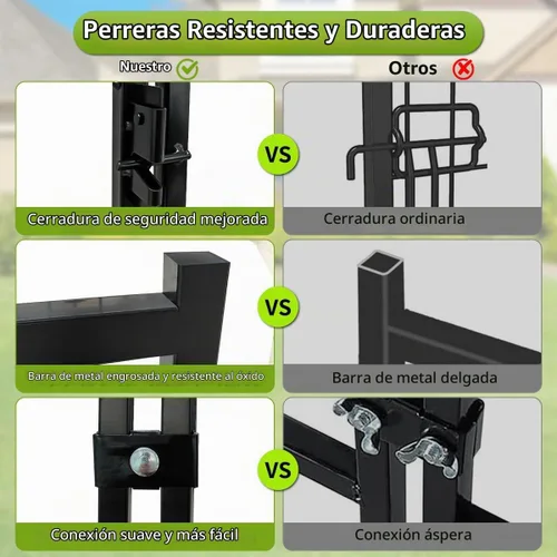 Vista 3 de Perrera resistente para perros al aire libre, perreras cubiertas exteriores con techo, 4 x 4.2 x 4.5 pies, puerta de comedero ajustable para perros