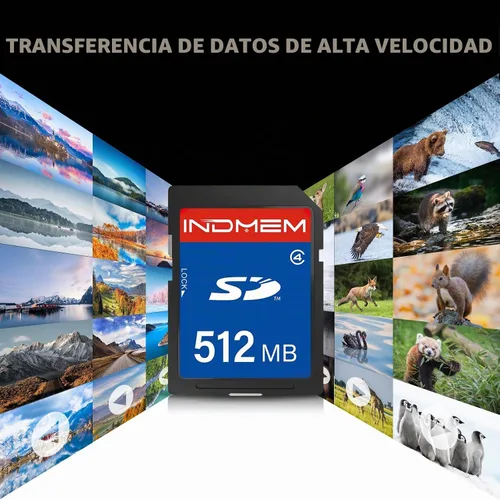 Vista 5 de Tarjeta SD de 512 MB (Paquete de 2), Tarjetas de memoria flash Clase 4 MLC, Tarjetas Secure Digital estándar de 512 MB (2 piezas)