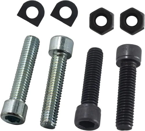 Vista 4 de Kit de horquilla de soporte de pie de pasajero compatible con Harley Softail 2000-2006 (negro)