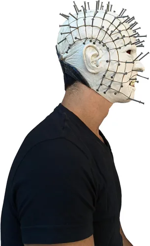 Vista 4 de Ghoulish Productions Máscara de monstruo de terror Hellraiser III para hombre, accesorio para disfraz de Halloween