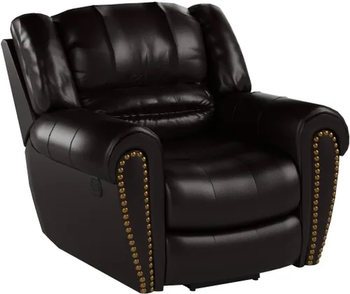 Vista 5 de CANMOV Silla reclinable de cuero, silla reclinable manual clásica y tradicional con cómodos brazos y respaldo, sofá individual para sala de estar