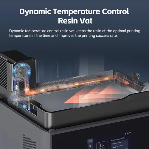 Vista 16 de Original Photon Mono M7 Pro - Depósito de resina inteligente para impresora 3D, tanque de resina con control de temperatura dinámico con película