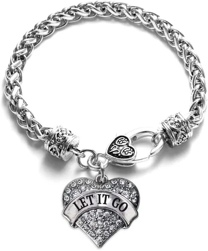 Vista 112 de Inspired Silver - Pulsera de plata con dije de corazón pavé con joyas de circonita cúbica
