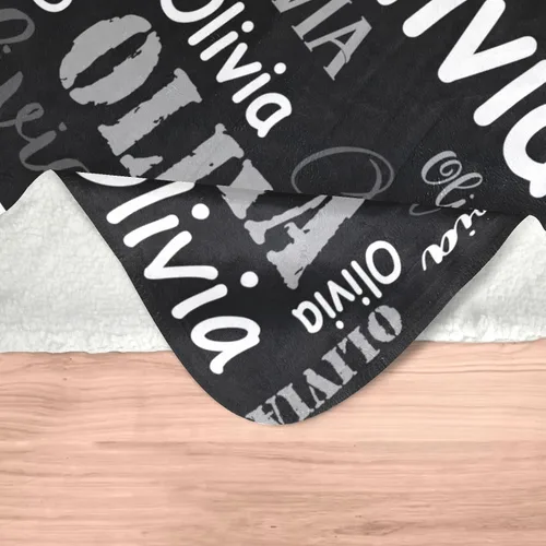 Vista 8 de Gudina Mantas y mantas personalizadas con nombre personalizado con nombre, manta de franela personalizada, regalos para niños, niñas, niños y bebés