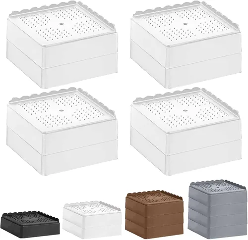 Vista 11 de Elevador de cama de 1 pulgada, 2 pulgadas, 3 pulgadas, 4 pulgadas de alta resistencia, elevador de muebles ajustable para mesa, escritorio, sofá