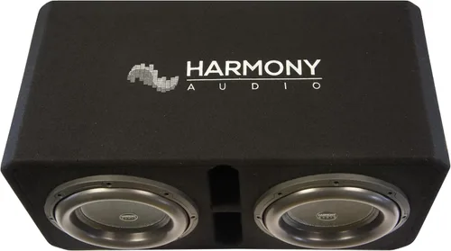 Vista 7 de Harmony Audio HA-ML2X12D1 - Subwoofer universal de la serie Monolith, dual de 12 pulgadas, 3000W RMS, 1 Ohm, con cajón ventilado y cargado