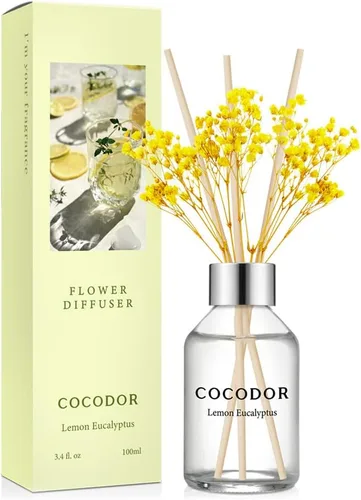 Vista 40 de COCODOR - Juego de difusor de varillas de junco, 3.4 onzas, difusor de aroma de brisa de abril con varillas, fragancia para el hogar, decoración