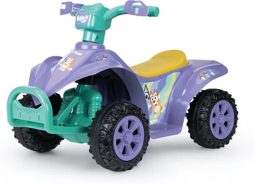 Vista 13 de Barbie - Cuadriciclo 6V para niños, juguete de montar potente y seguro con batería recargable, conducción hacia adelante y hacia atrás, capacidad