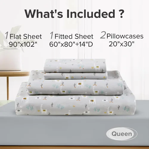 Vista 8 de Comfort Spaces - Sábanas con fundas de almohada Lama Multi