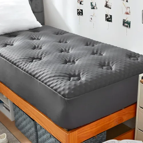 Vista 8 de Hansleep - Cubrecolchón de espuma viscoelástica tamaño individual Viscose Derived from Bamboo, Twin Size Mattress Pad Cover for Back Pain Relief