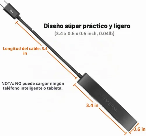Vista 5 de Adaptador de Hub OTG Micro USB de 3 Puertos (3 Puertos USB + Puerto de Alimentación) para Fire Stick 4K, PlayStation Classic, Raspberry Pi Zero
