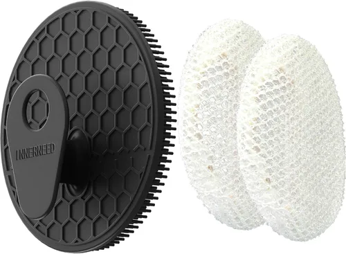 Vista 26 de INNERNEED Cepillo de ducha de silicona suave de grado alimenticio, negro+