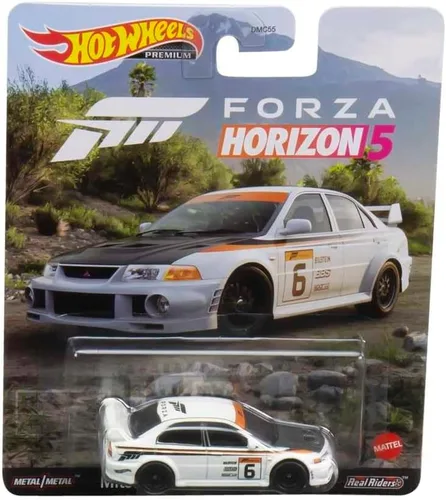 Vista 4 de Hot Wheels Colección de entretenimiento retro, Mitbisi Lncr Evluin Vi, TV y videojuegos, réplicas icónicas para jugar o exhibir, regalo