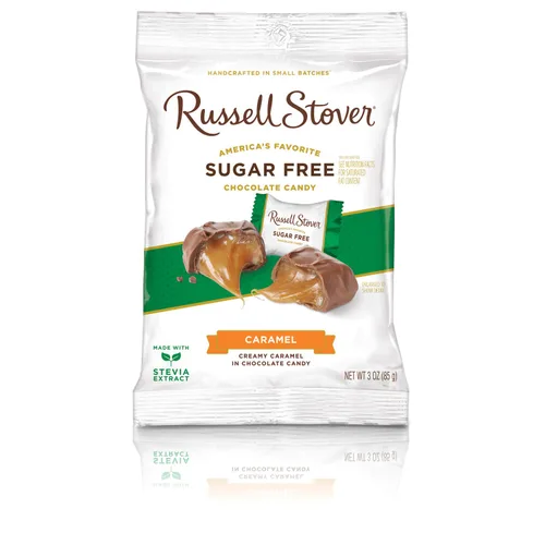Vista 13 de Rusell Stover - Dulces de chocolate con leche sin azúcar y con sabor a maní, caramelo y turrón (paquete de 10 bolsas de 3 oz)