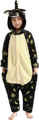 Vista 3 de Disfraz de unicornio para niños, pijama de cosplay de animales, ropa de dormir de Halloween