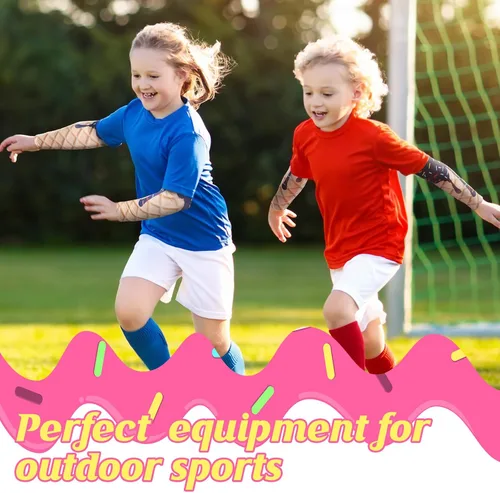 Vista 6 de Newcotte 12 pares de mangas de compresión para niños, manga de compresión de fútbol, béisbol, manga de brazo para jóvenes, protección UV