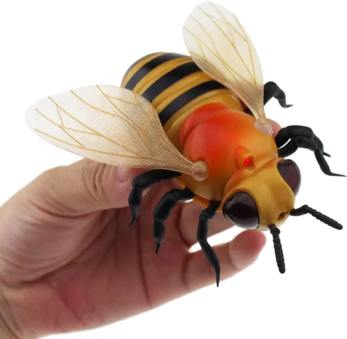 Vista 5 de Tipmant Realista RC Honey Bee Toys IR Control Remoto Abeja Insecto Vehículo Eléctrico Animal para Gato Perro Niños Regalos de Cumpleaños