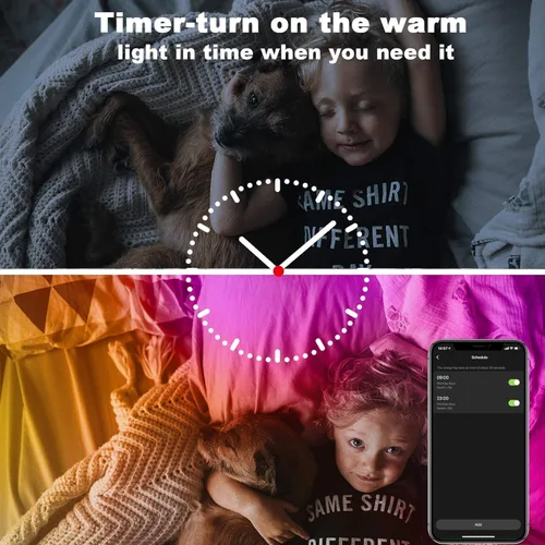 Vista 4 de dalattin Luces LED inteligentes WiFi de 130 pies, funciona con Alexa Google Assistant, control remoto de voz con aplicación, tira de luces LED RGB