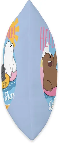 Vista 2 de Cartoon Network We Bare Hello Summer Grizz Panda Ice Bear - Almohada de 16 x 16 pulgadas, multicolor