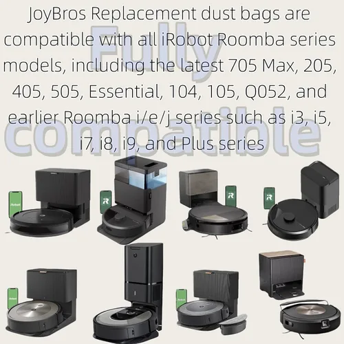 Vista 3 de Bolsas de Polvo de Repuesto para iRobot Roomba Todas las Series 104 2en1 105 106 Vac, Plus 405, 505 Combo, Essential 2 Q052, Max 705 Vac Bolsas