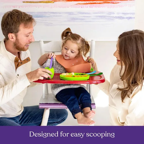 Vista 4 de Baby Spoons Cuchara de silicona para bebé de primera etapa - Utensilios para bebés de alimentación automática - Cucharas para bebés de primera etapa