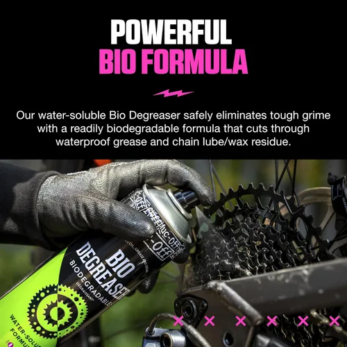 Vista 10 de Muc-Off Bio Degreaser, 500 Mililitros - Aerosol Soluble en Agua, Biodegradable para Limpieza Profunda de Partes Grasientas de Bicicletas