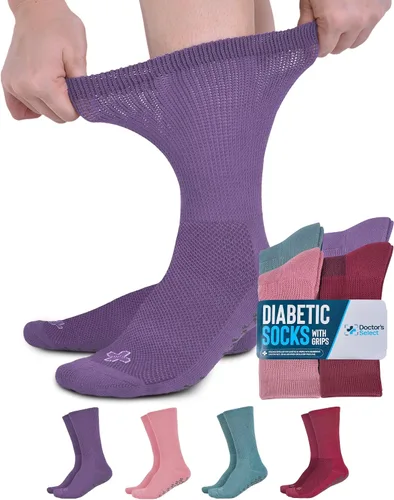 Vista 17 de Doctor's Select® Diabetic Socks for Men and Women - Non-Binding Neuropathy Socks for Diabetics Men Non Grip & Grip Socks