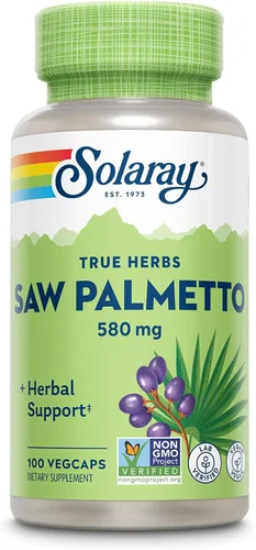 Vista 8 de SOLARAY Saw Palmetto Berries 580mg - Suplementos de bienestar para hombres - Saw Palmetto para hombres a medida que envejecen - 3 cápsulas vegetales