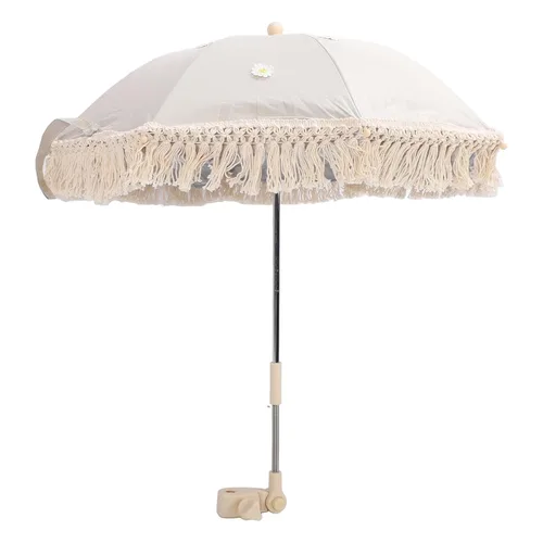 Vista 8 de Sombrilla para bebé al aire libre, sombrilla con abrazadera ajustable, sombrilla para niños pequeños para silla de ruedas, silla de playa