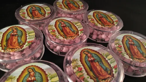 Vista 2 de Rosarios Rosas para Niña De Madera para Recuerdos De Bautizo/Primera Comunión 12 Piezas L