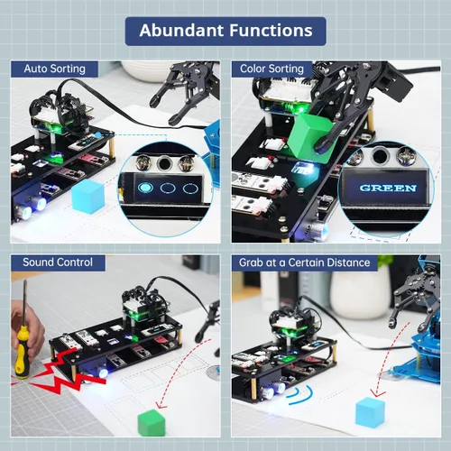 Vista 4 de LewanSoul Brazo robótico 6DOF Kit de brazo robot con desarrollo secundario compatible con Arduino, kit de programación DIY Robot STEAM con sensor